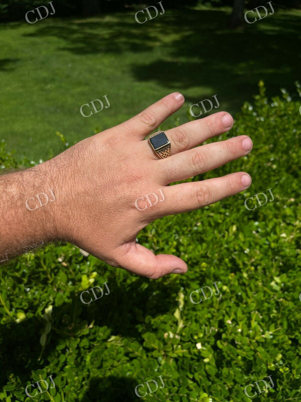 Black Onyx Square Ring  customdiamjewel   