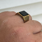 Black Onyx Square Ring  customdiamjewel   