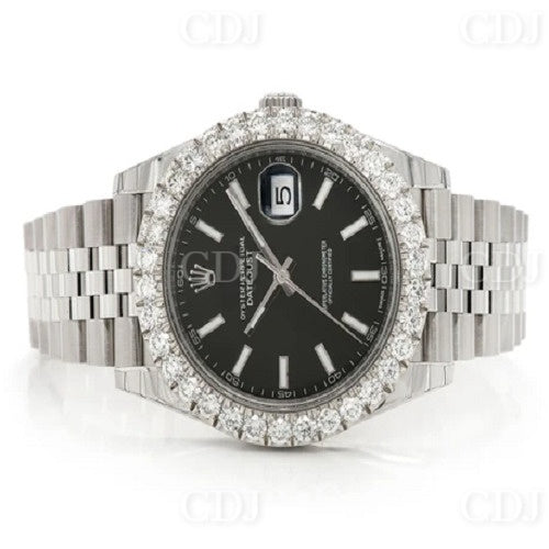 Rolex Jubilee Perpetual Date just Bezel Diamond Set Plain Timepiece customdiamjewel
