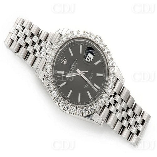 Rolex Jubilee Perpetual Date just Bezel Diamond Set Plain Timepiece customdiamjewel