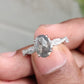 1.10 CTW Oval Cut Salt And Pepper Lab-Grown Diamond Twisted Engagement Ring Engagement Ring customdiamjewel
