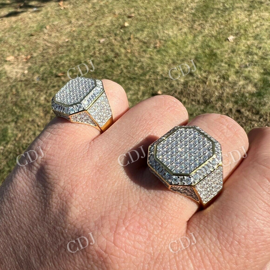 14k Gold Vermeil Diamond Pinky Ring  customdiamjewel   