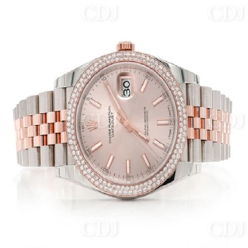 Stylish Custom Hip Hop Luxury Design Stainless Steel Iced Out Natural Diamonds Watch Automatic Mechanical Luxury Watch