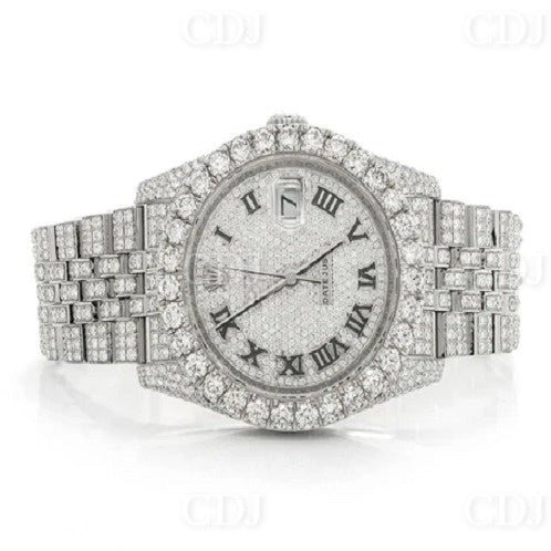 Full White Rolex Jubilee Moissanite Watch customdiamjewel