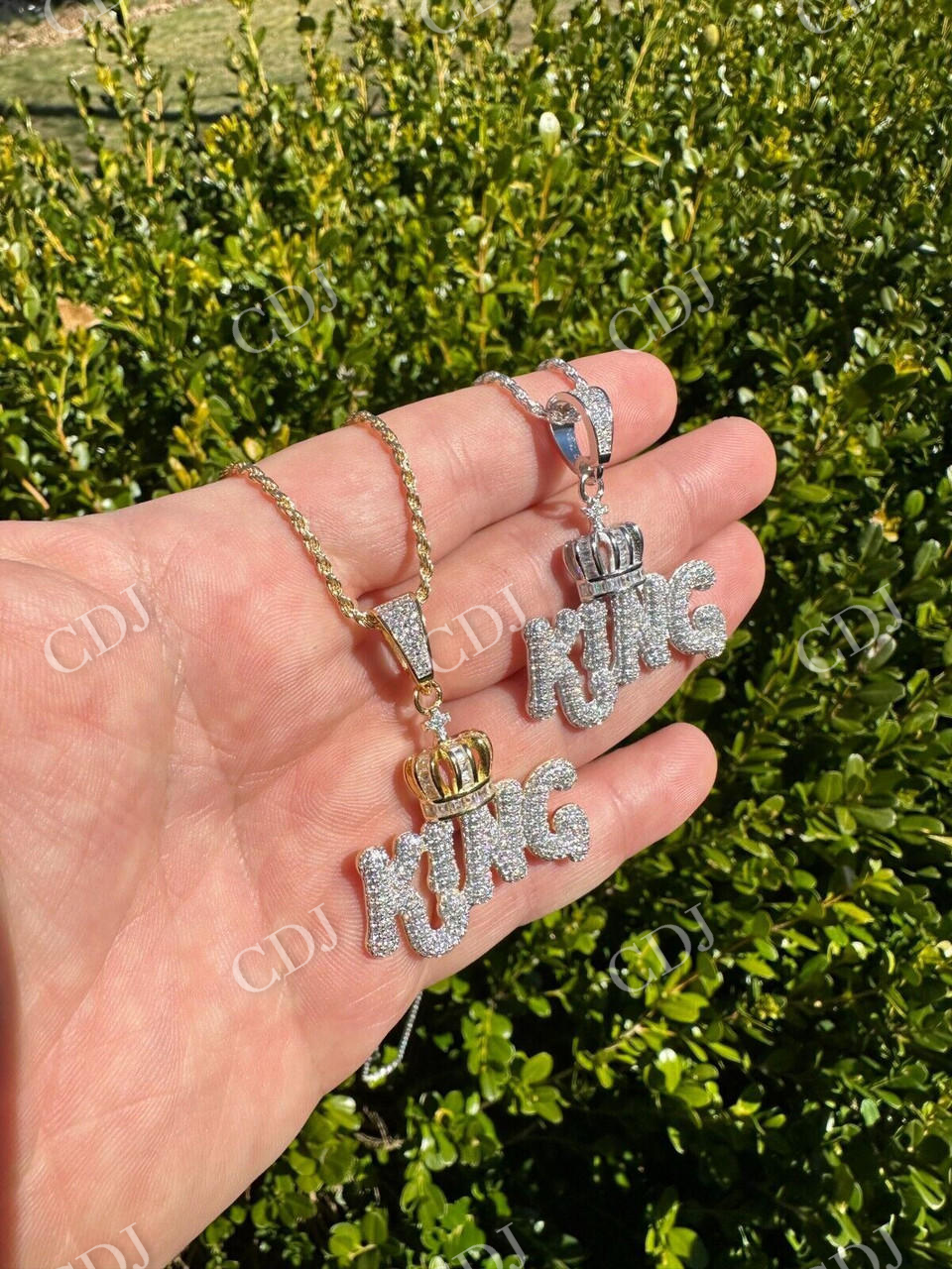 Hip Hop King With Crown Moissanite Pendant  customdiamjewel   