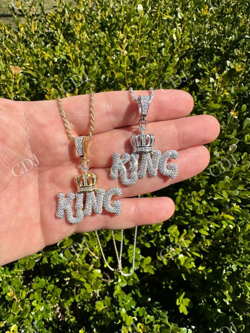 Hip Hop King With Crown Moissanite Pendant  customdiamjewel   