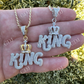 Hip Hop King With Crown Moissanite Pendant  customdiamjewel   