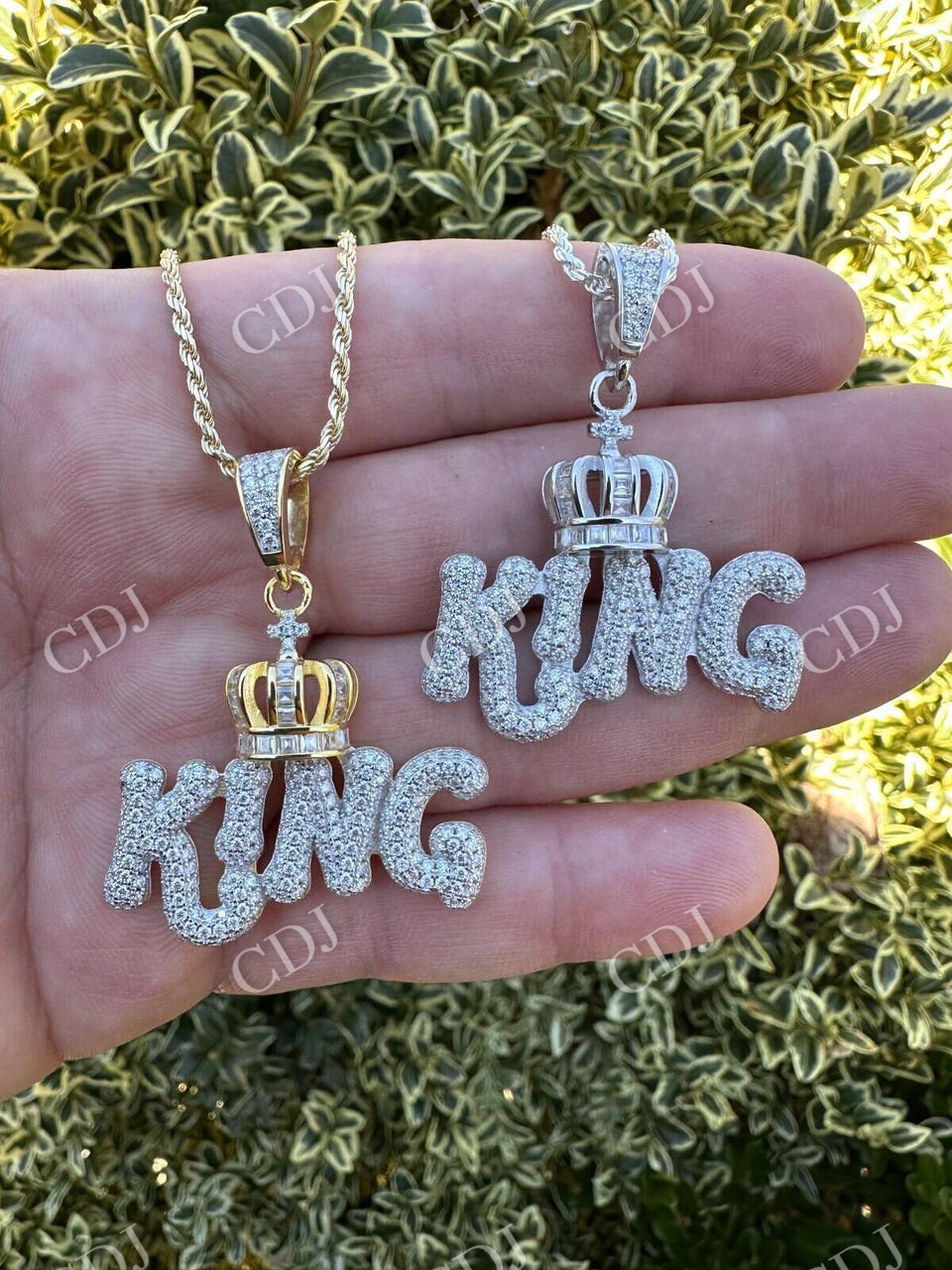 Hip Hop King With Crown Moissanite Pendant  customdiamjewel   