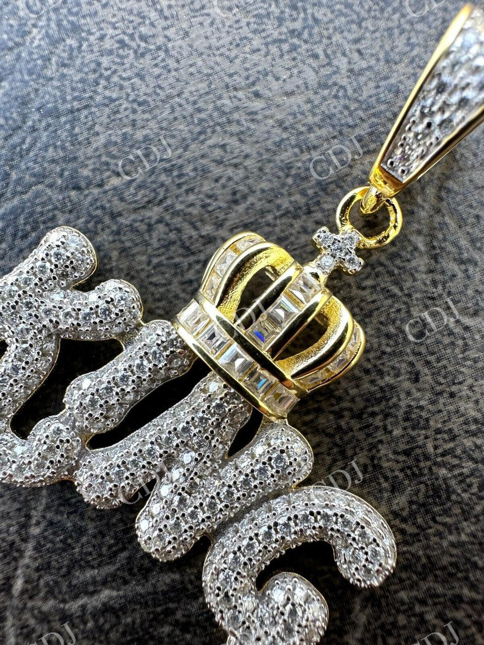 Hip Hop King With Crown Moissanite Pendant  customdiamjewel   