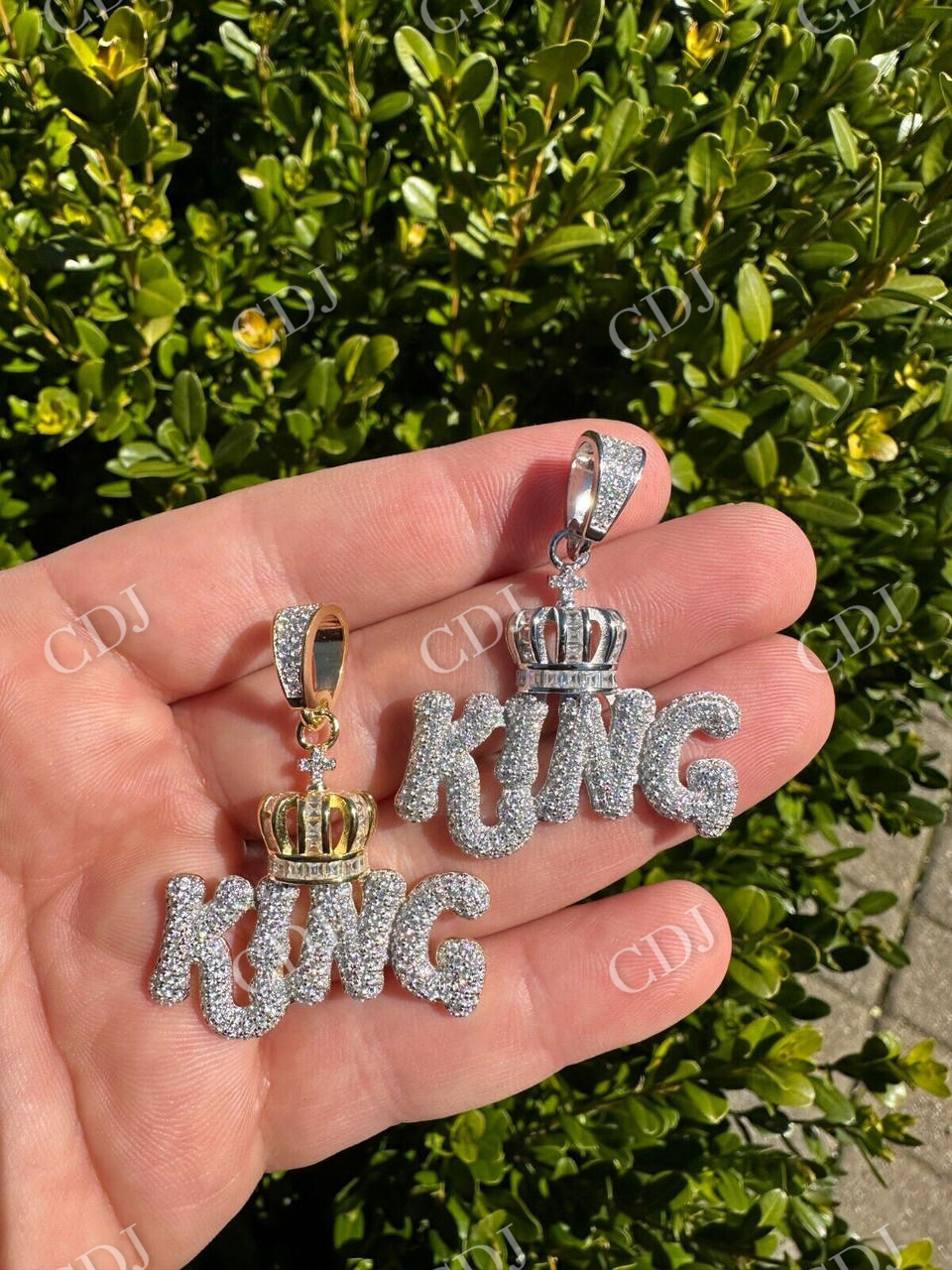 Hip Hop King With Crown Moissanite Pendant  customdiamjewel   