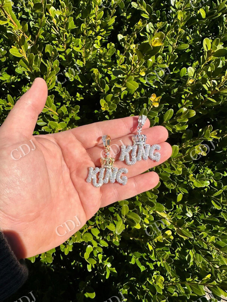 Hip Hop King With Crown Moissanite Pendant  customdiamjewel   