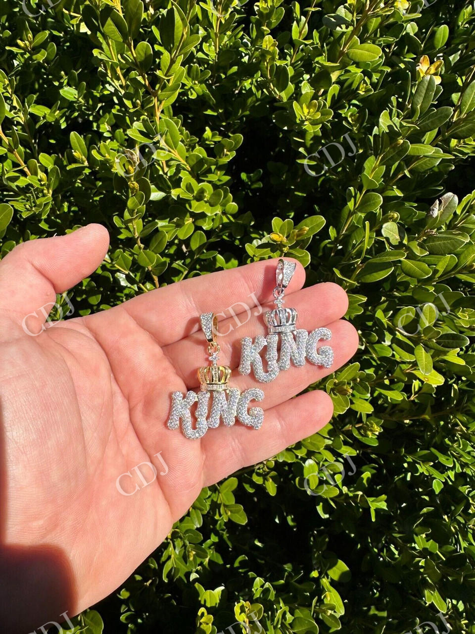 Hip Hop King With Crown Moissanite Pendant  customdiamjewel   