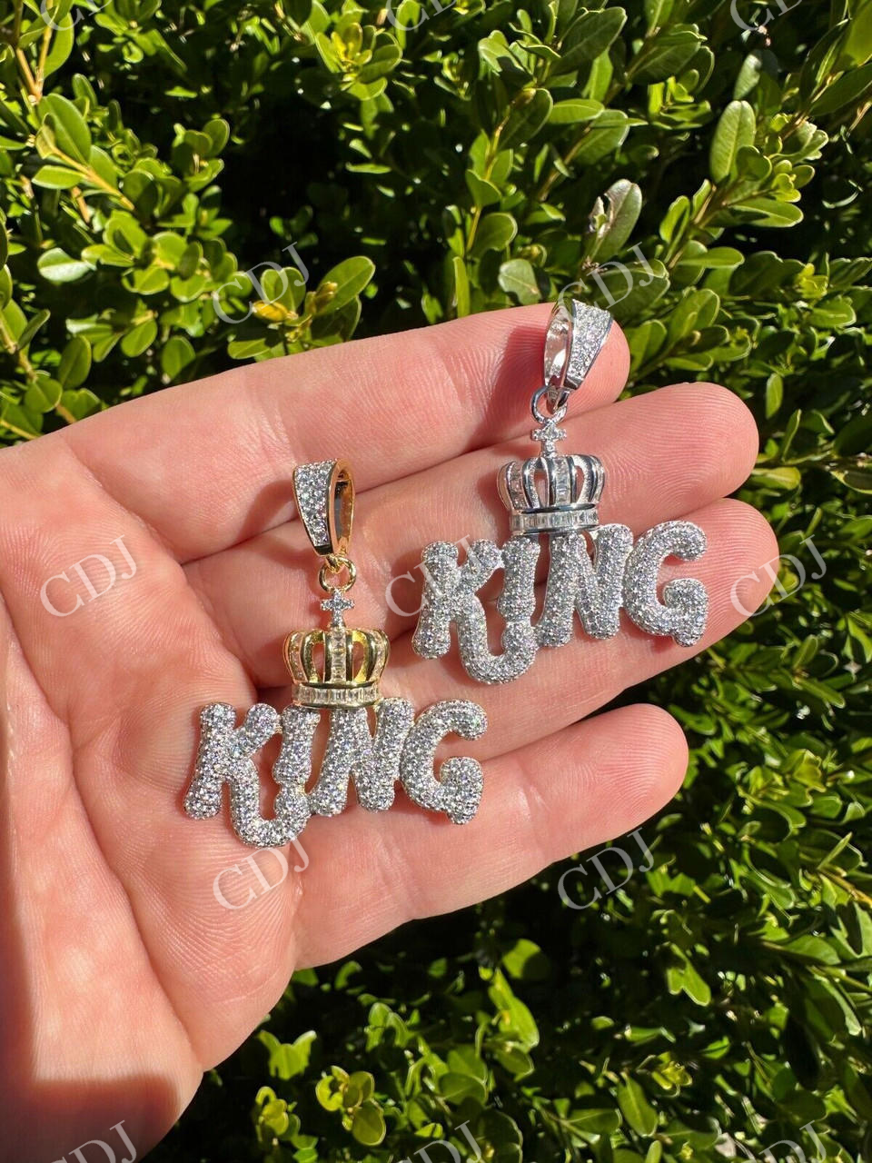 Hip Hop King With Crown Moissanite Pendant  customdiamjewel   