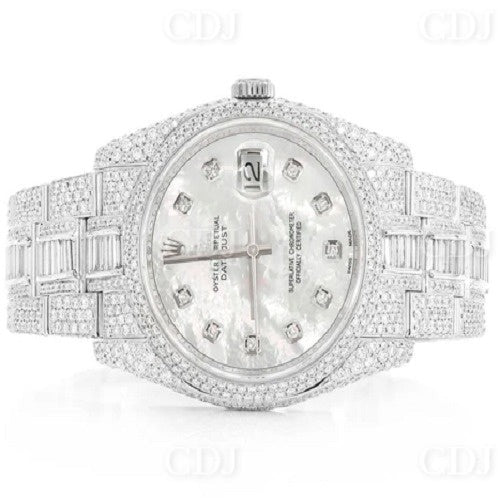 VVS Moissanite Studded hip Hop Wrist Watch customdiamjewel