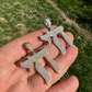 Moissanite Chai Hebrew Pendant  customdiamjewel   