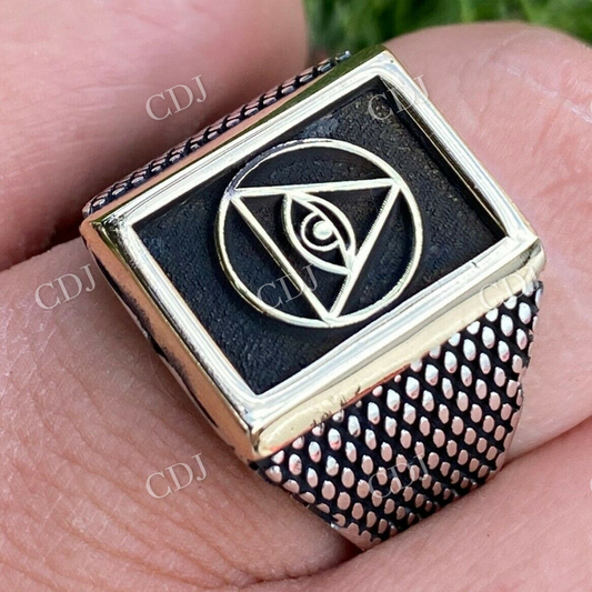 All Seeing Eye Of Providence Masonic Ring  customdiamjewel   