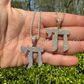 Moissanite Chai Hebrew Pendant  customdiamjewel   