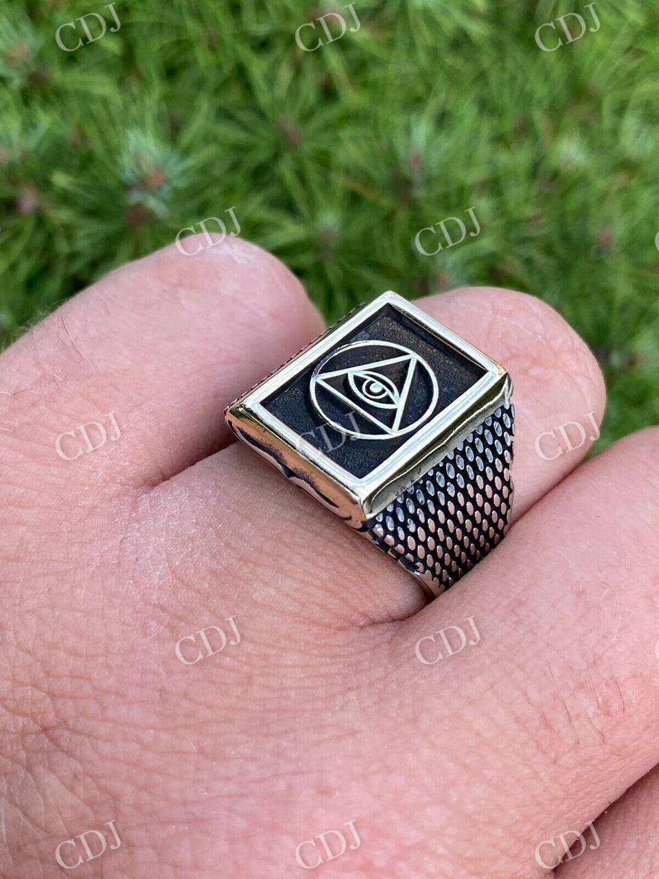 All Seeing Eye Of Providence Masonic Ring  customdiamjewel   