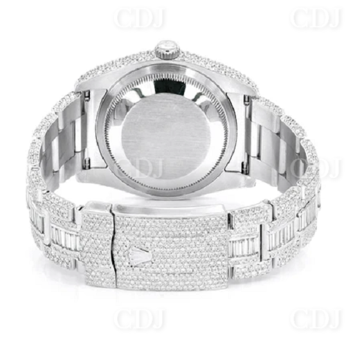 Rolex Lab Grown Diamond Hip Hop Men's Stainless Steel Diamond Watch 16.00CTW (Approx.)