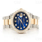 Two Tone Rolex Blue Dial Diamond On Bezel Watch customdiamjewel