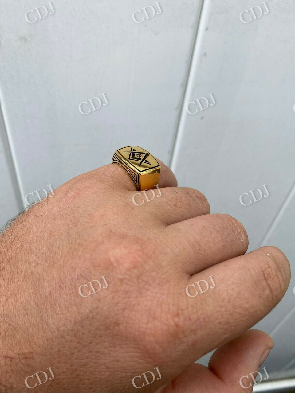 Silver Free Mason G Masonic Ring  customdiamjewel   