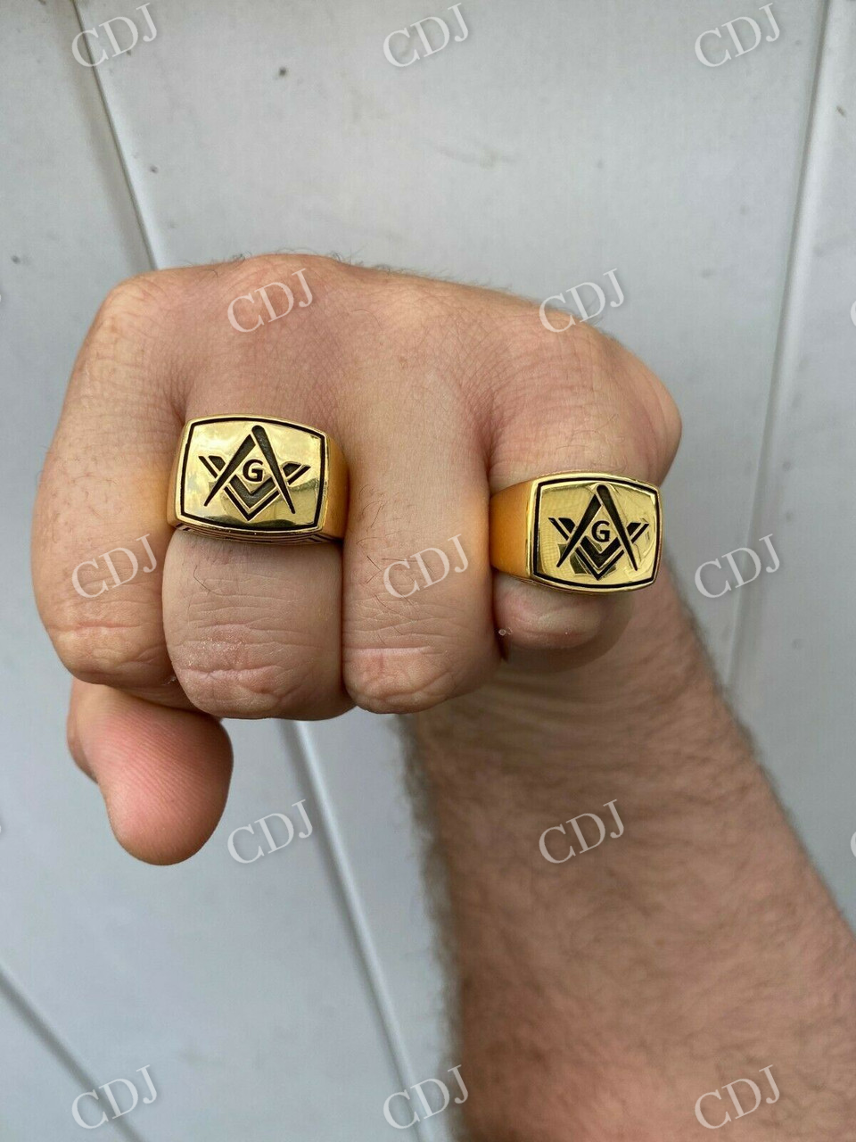 Silver Free Mason G Masonic Ring  customdiamjewel   