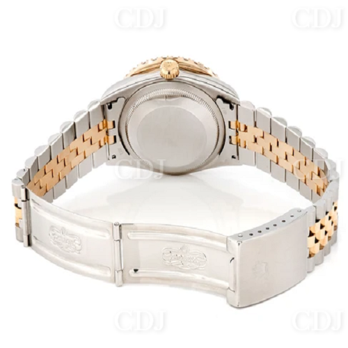 Rolex Black Dial Only Diamond On Bezel Watch customdiamjewel
