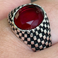 Ruby Red Stone Ring Pinky Signet Ring  customdiamjewel   