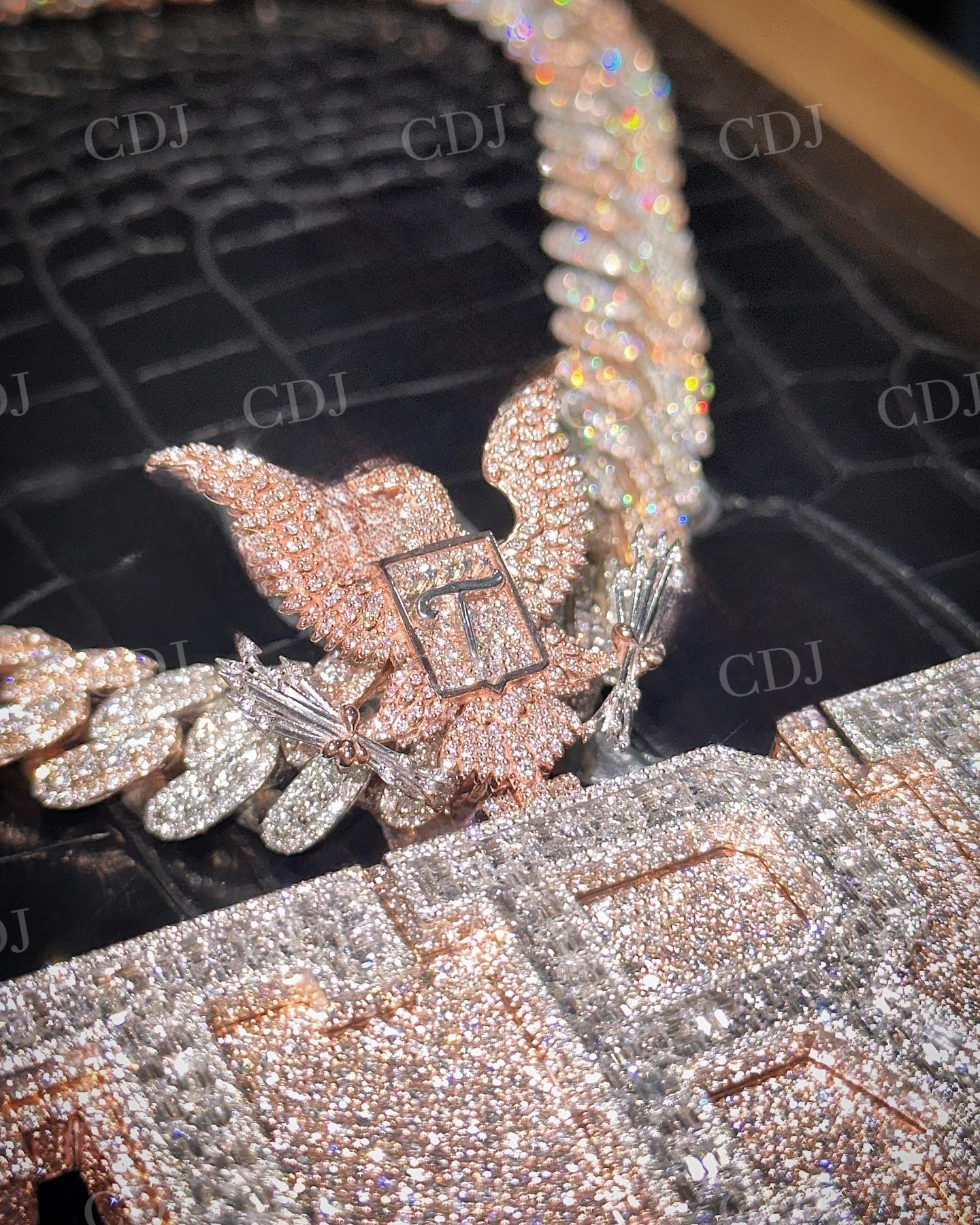 TRE Letter Baguette and Round Hip Hop Moissanite Pendant hip hop jewelry customdiamjewel   