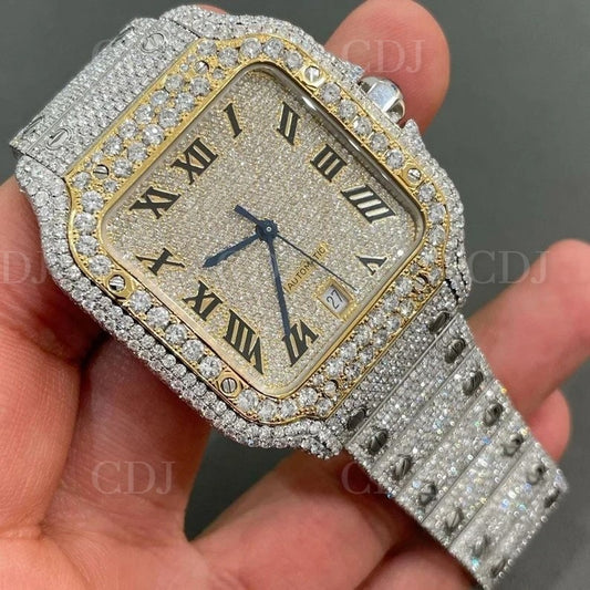 Cartier Hip Hop Moissanite Iced Out Diamond Watch customdiamjewel