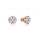 Moissanite Diamond Rose Gold Plated Earrings hip hop jewelry CustomDiamJewel