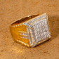 Luxury Square Moissanite Sterling Silver Men's Ring hip hop jewelry customdiamjewel