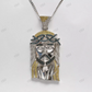 Custom Jesus Pendant with Blue/ White/ Yellow Diamonds hip hop jewelry CustomDiamJewel