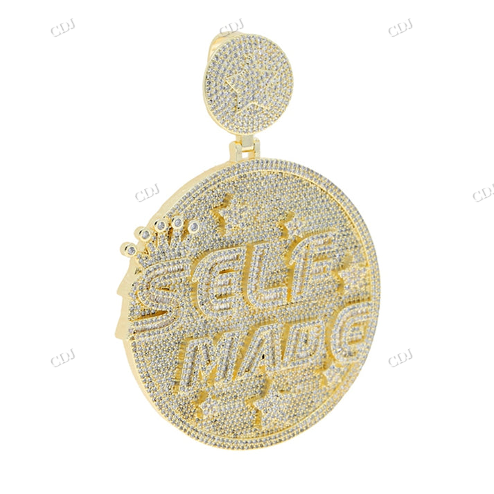 Moissanite Diamond SELF MADE Hip Hop Iced Out Pendant hip hop jewelry CustomDiamJewel