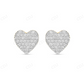 Unique Moissanite Diamond Heart Earrings Stud earrings CustomDiamJewel