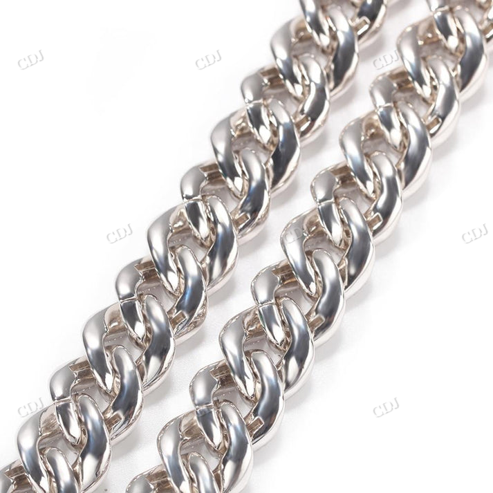 Iced Out 15MM Baguette Diamond Gold Cuban Chain hip hop jewelry CustomDiamJewel