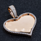 1.35 CTW Heart Picture Moissanite Pendant hip hop jewelry CustomDiamJewel