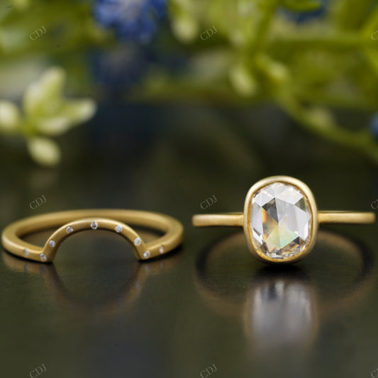 Oval Rose Cut Lab-Grown Diamond Ring customdiamjewel
