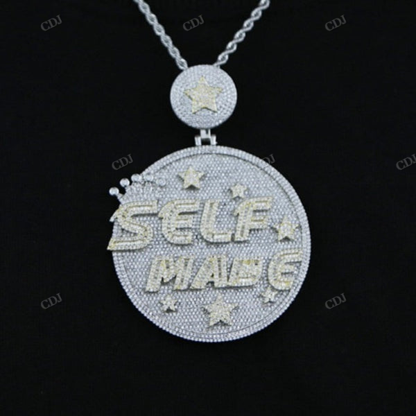 Moissanite Diamond SELF MADE Hip Hop Iced Out Pendant hip hop jewelry CustomDiamJewel