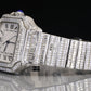 Trending Iced Out Handset VVS Baguette Studded Cartier Watch customdiamjewel