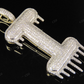 2" 1.4 CTW 10K Solid Gold Diamond Letter 'I' Initial Drip Pendant CustomDiamJewel