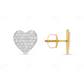 Unique Moissanite Diamond Heart Earrings Stud earrings CustomDiamJewel