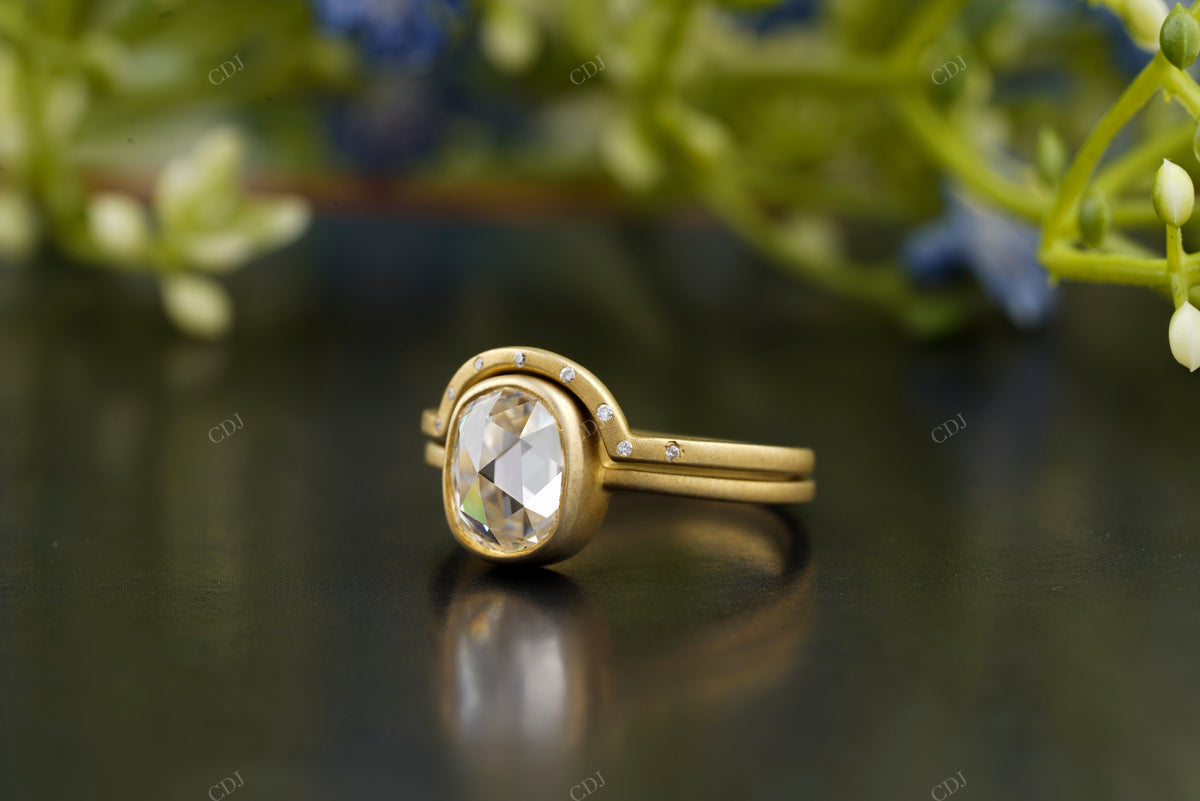 Oval Rose Cut Lab-Grown Diamond Ring customdiamjewel