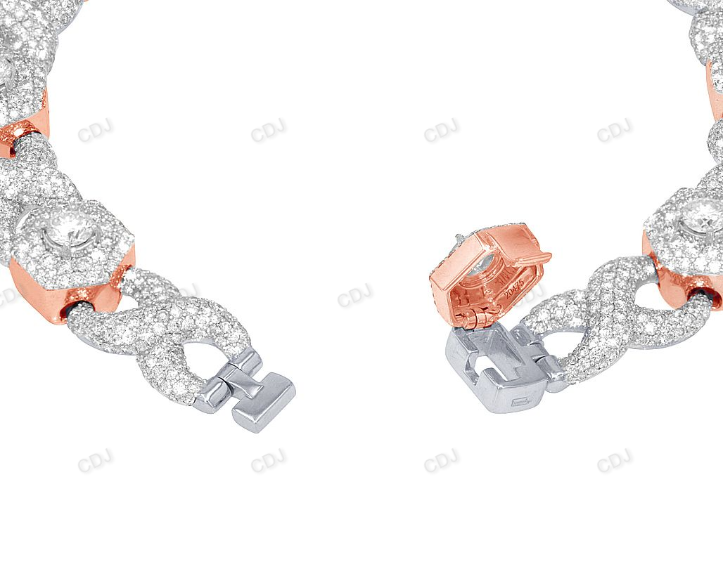 VVS Moissanite Fully Iced Unique Link Bracelet