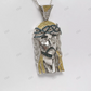 Custom Jesus Pendant with Blue/ White/ Yellow Diamonds hip hop jewelry CustomDiamJewel