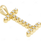 1" 0.20 CTW 10K Gold Natural Diamond Initial "I" Letter Pendant CustomDiamJewel