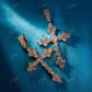 Round Cut Cross Diamond Pendant  customdiamjewel   