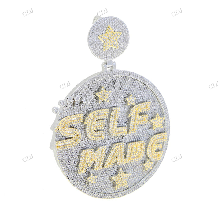 Moissanite Diamond SELF MADE Hip Hop Iced Out Pendant hip hop jewelry CustomDiamJewel