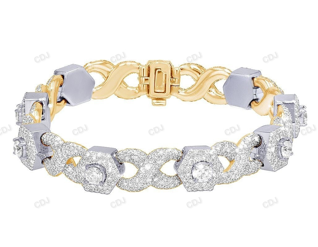 VVS Moissanite Fully Iced Unique Link Bracelet