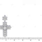 10K White Gold Marquise Cut Lab Grown Diamond Cross Pendant Hip Hop Pendent CustomDiamJewel